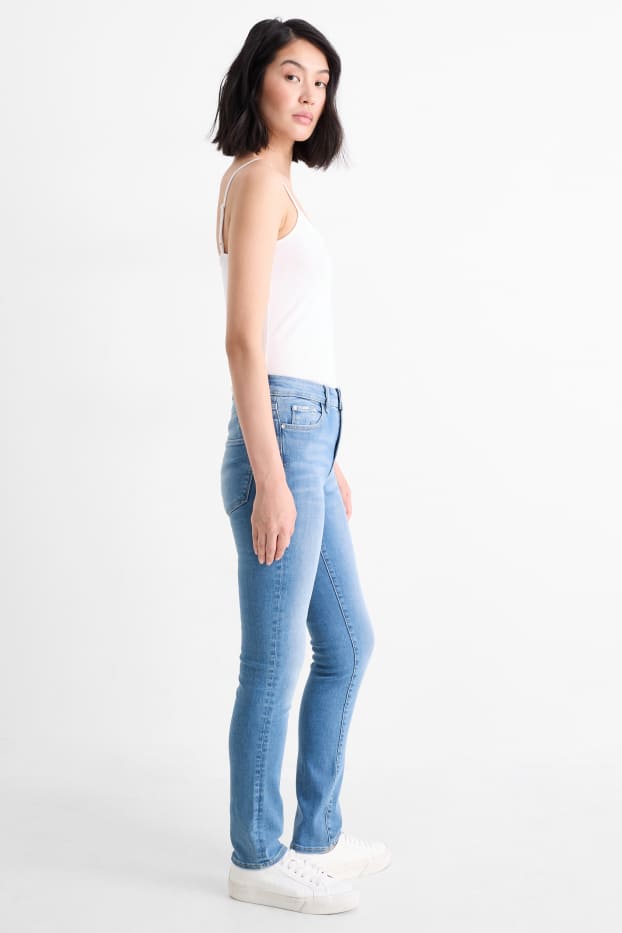 Femei - Slim jeans - talie medie - jeans modelatori - LYCRA® - denim-albastru deschis