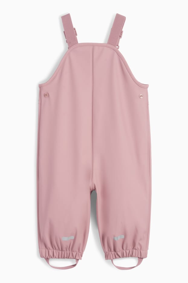 Bebeluși - fete - Pantaloni de ploaie bebeluși - impermeabili - roz