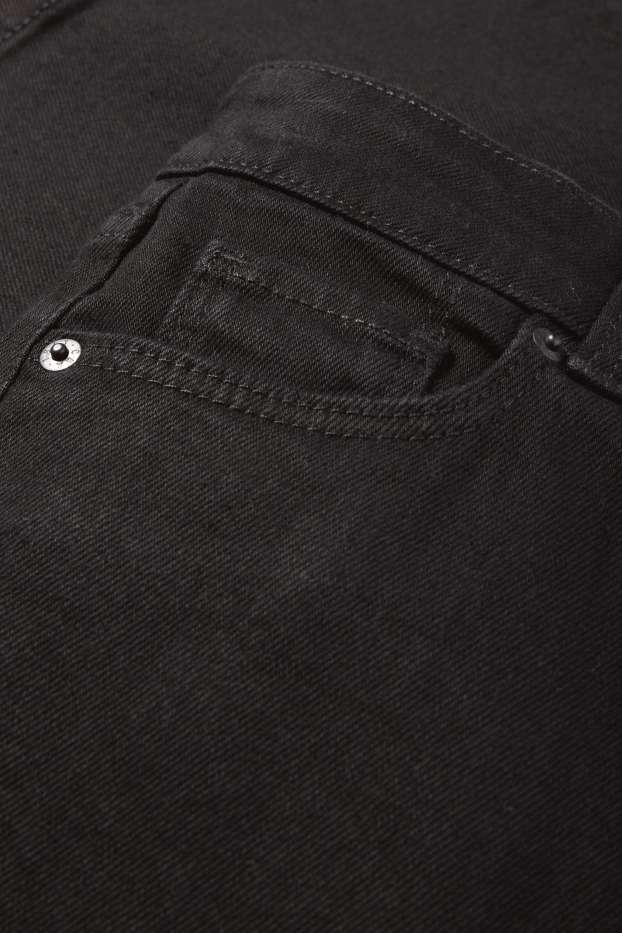 Femei - Flared jeans - talie medie - denim-gri închis
