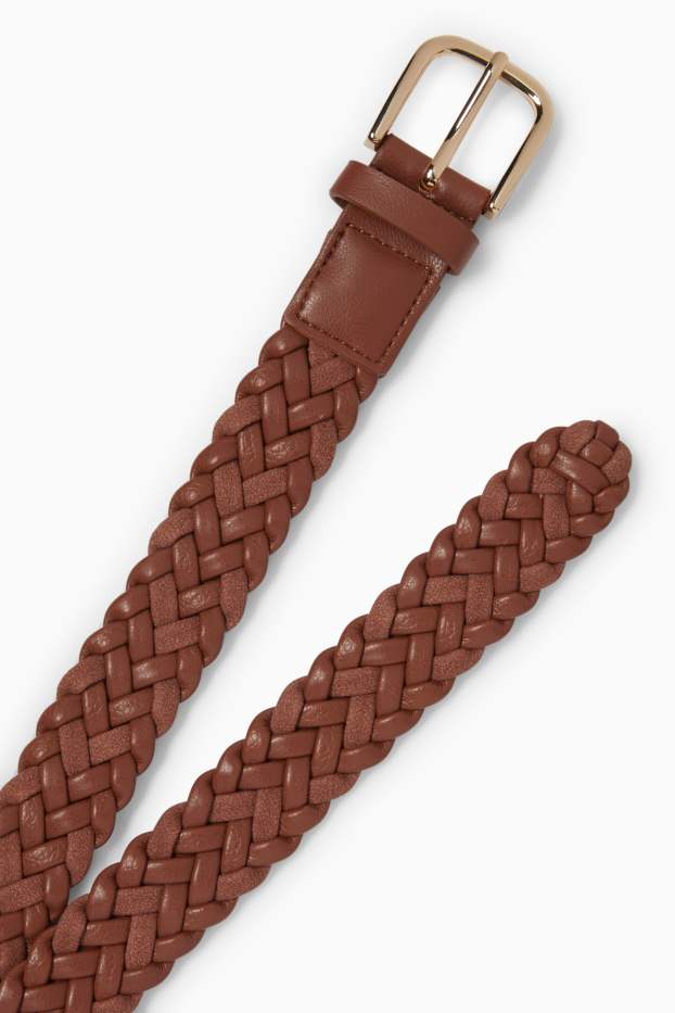 Women - Belt - faux leather - brown