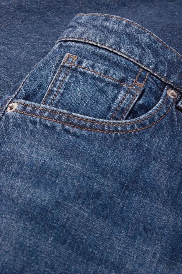 Femei - Wide leg jeans - talie înaltă - denim-albastru