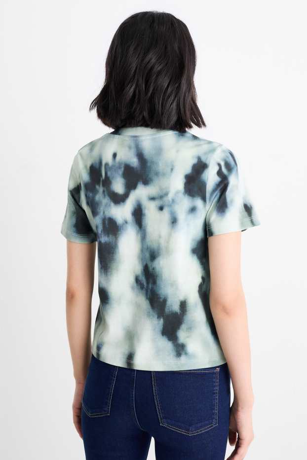 Femei - Tricou - slim fit - cu model - albastru / turcoaz