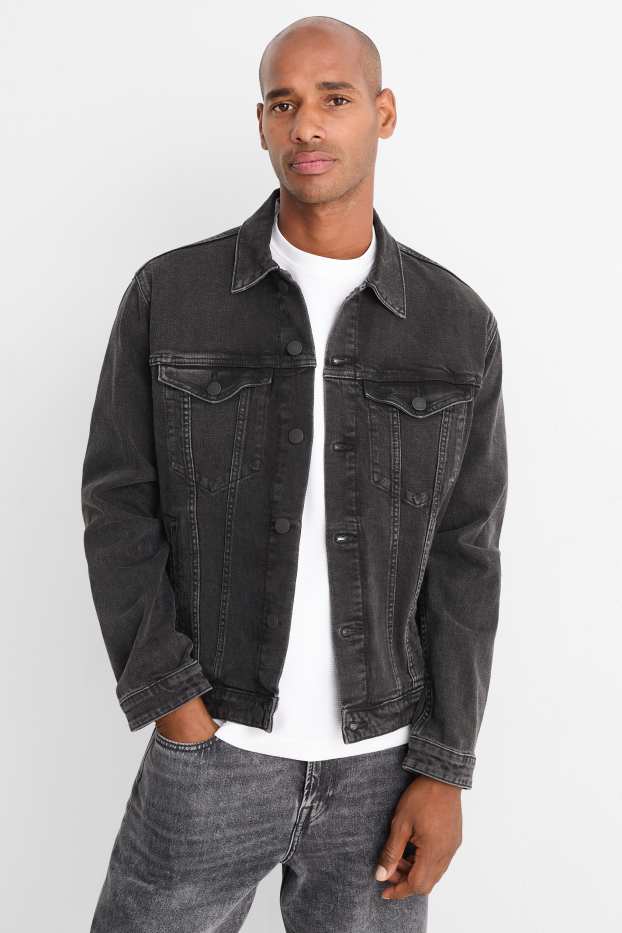 Bărbați - Jachetă din denim - denim-gri închis