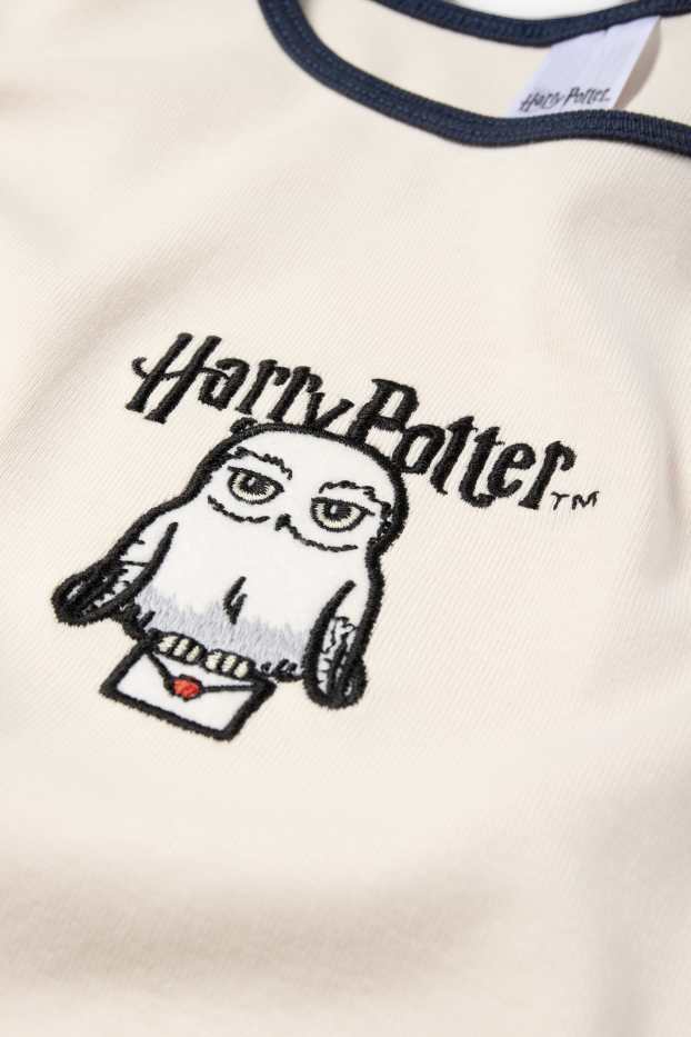 Copii - Fete - Harry Potter - tricou cu mânecă scurtă - reiat - alb-crem