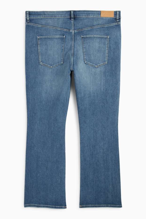 Femei - Bootcut jeans - talie medie - denim-albastru