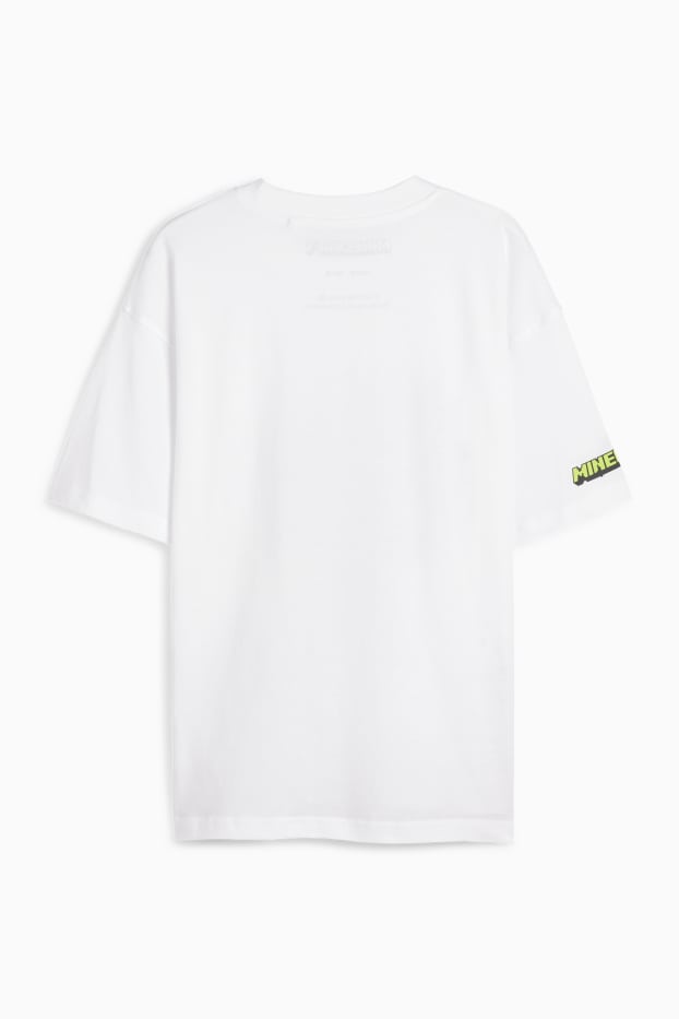 Copii - Băieți - Minecraft - tricou cu mânecă scurtă - alb