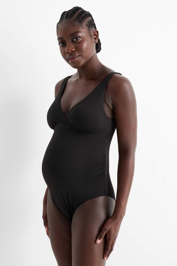 Femei - Costum de baie - vătuit - LYCRA® XTRA LIFE™ - structurat - negru