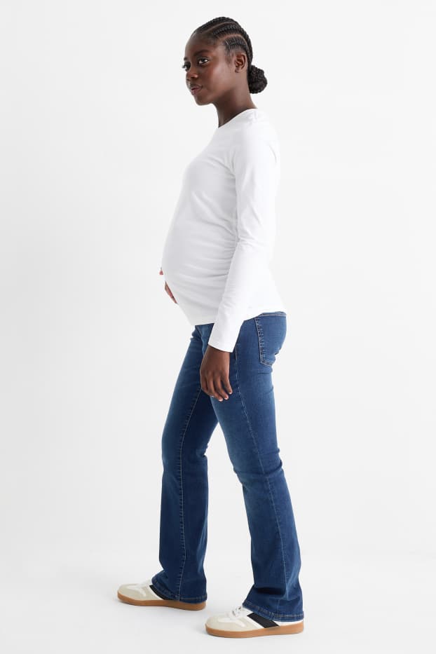 Femei - Jeans gravide - bootcut jeans - LYCRA® - denim-albastru