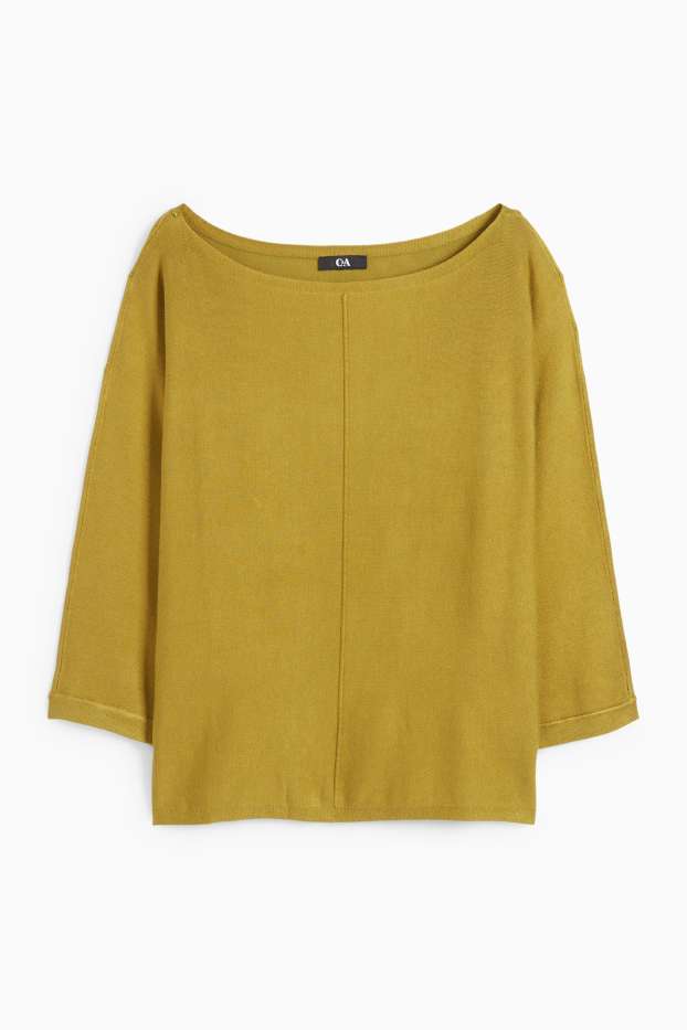 Femei - Pulover din tricot fin - negru / nej