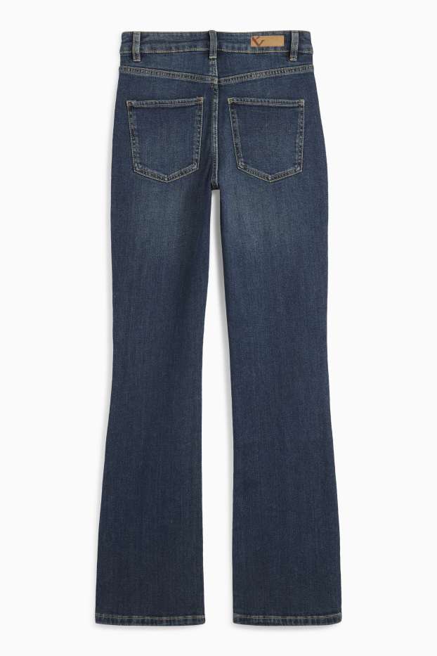 Femei - Bootcut jeans - talie înaltă - denim-albastru închis