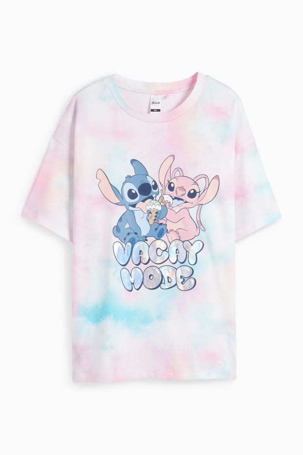 Copii - Fete - Lilo & Stitch - tricou cu mânecă scurtă - cu model - roz