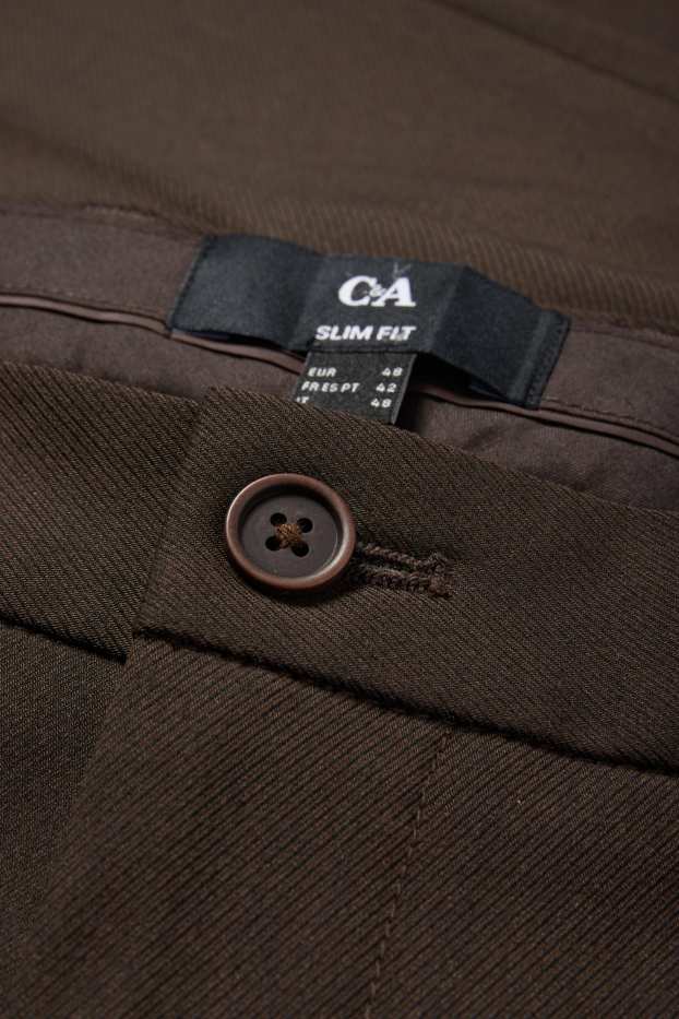 Bărbați - Pantaloni modulari - slim fit - Flex - maro închis