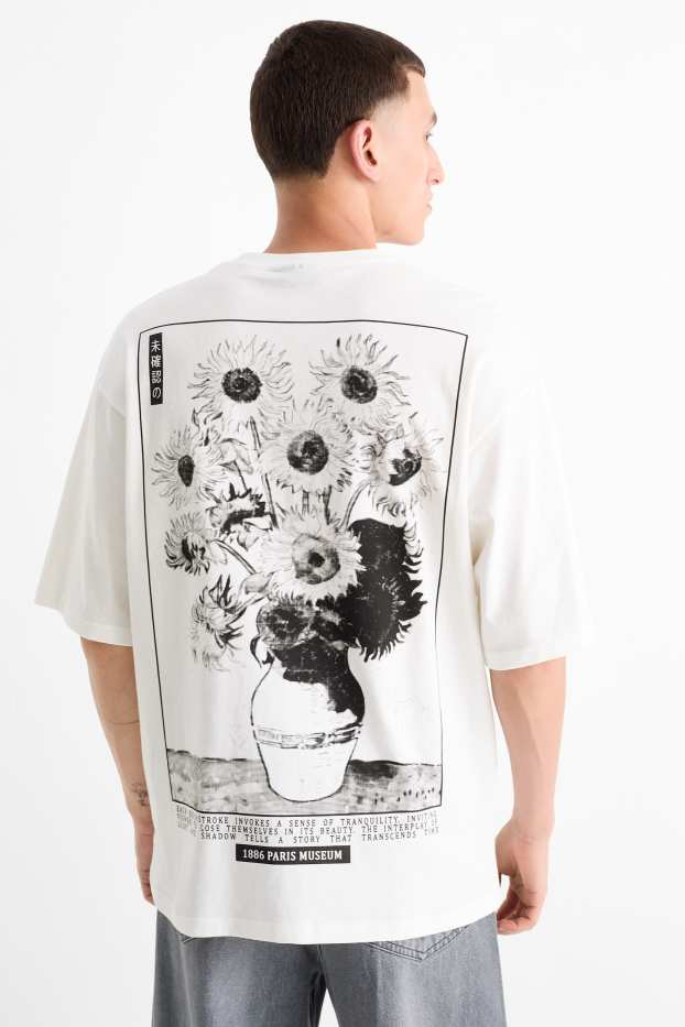 Bărbați - Tricou - supradimensionat - alb