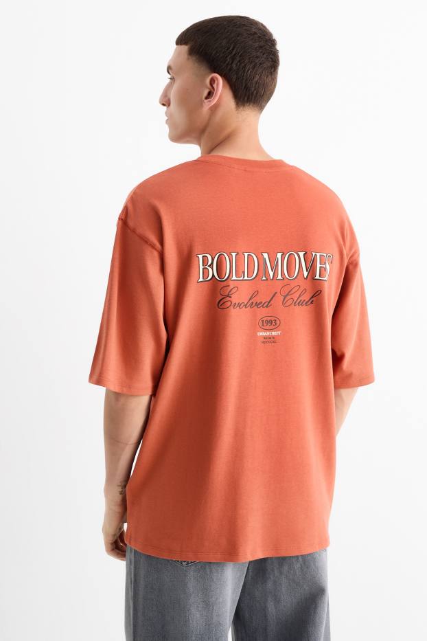 Bărbați - Tricou - supradimensionat - teracotă