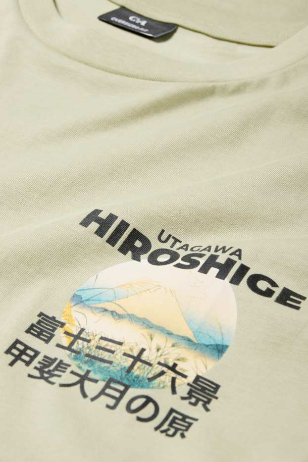 Bărbați - Tricou - supradimensionat - verde deschis