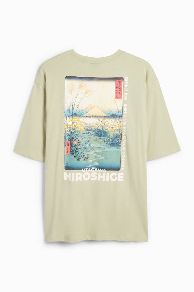 Bărbați - Tricou - supradimensionat - verde deschis