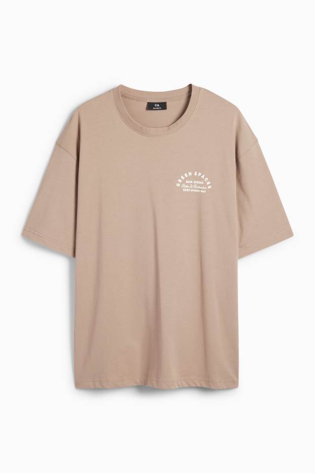 Bărbați - Tricou - relaxed fit - bej