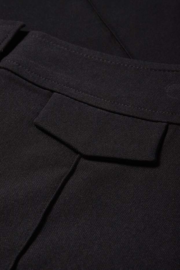 Women - Cloth trousers - high waist - recycled - black