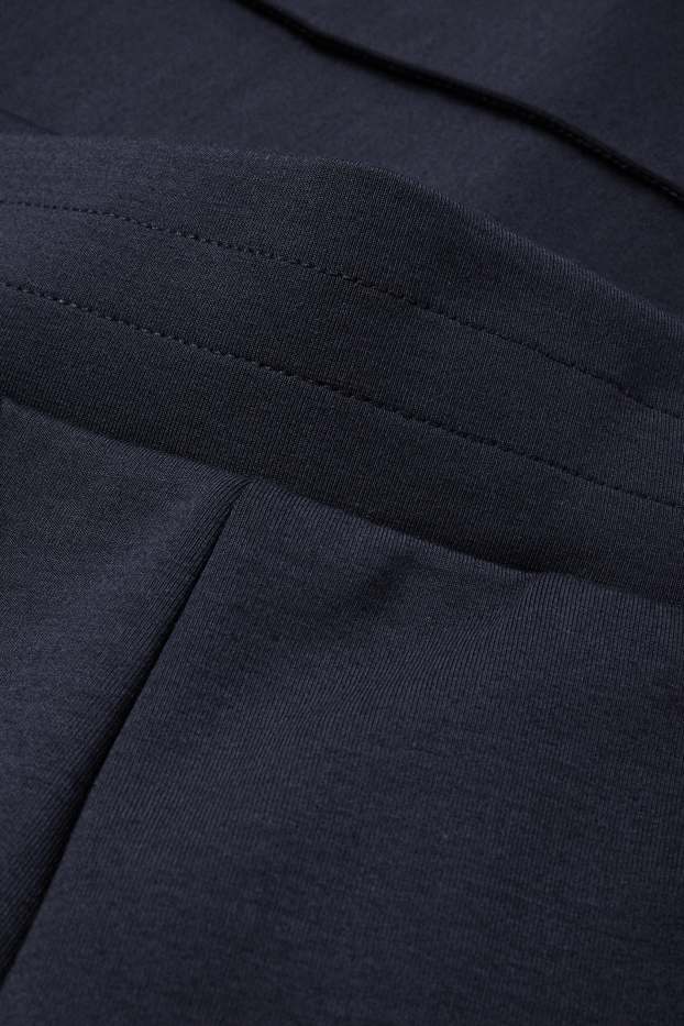 Femei - Pantaloni din jerseu - talie medie - straight fit - albastru închis