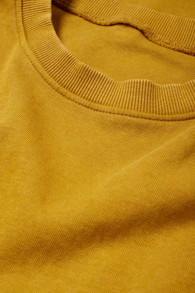 Femei - Rochie-tricou - galben muștar