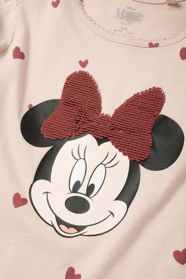 Copii - Fete - Minnie Mouse - tricou cu mânecă lungă - cu model - aspect lucios - roz