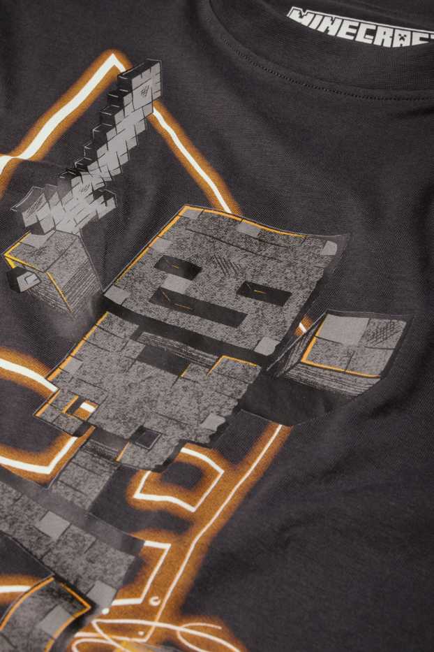 Copii - Băieți - Minecraft - tricou cu mânecă scurtă - gri închis