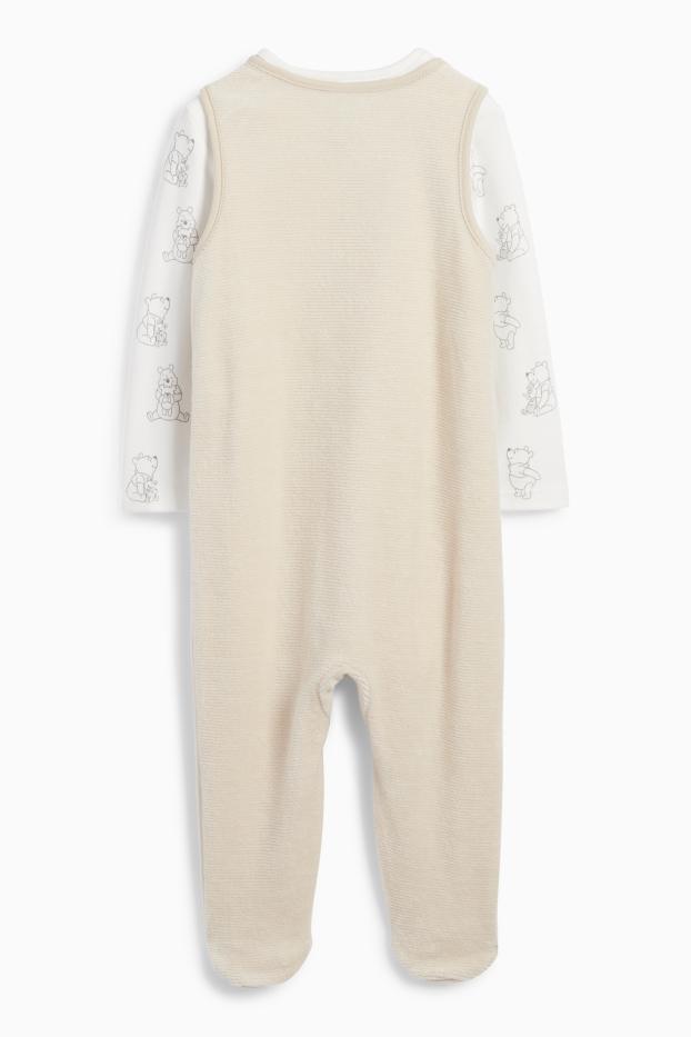 Unisex - Winnie de Pluș - set salopetă - 2 piese - bej deschis