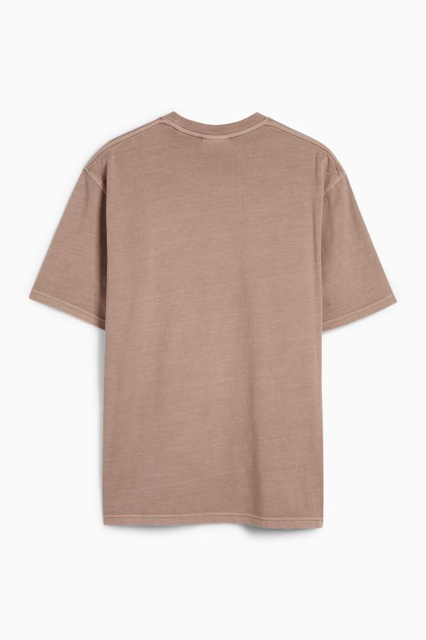 Bărbați - Tricou - relaxed fit - maro deschis