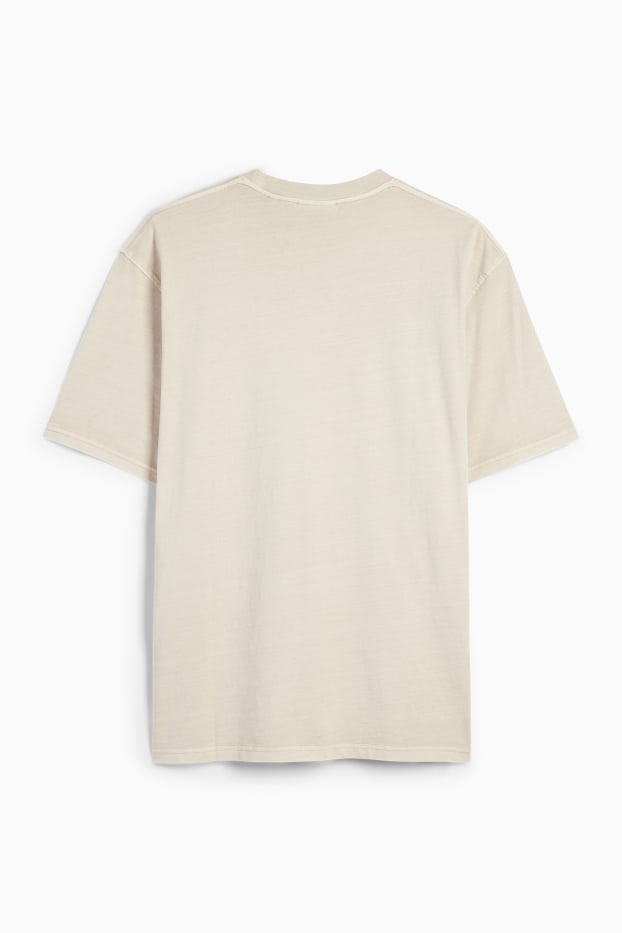 Men - T-shirt - relaxed fit - light beige