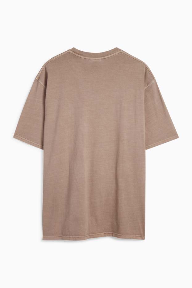 Bărbați - Tricou - relaxed fit - maro deschis