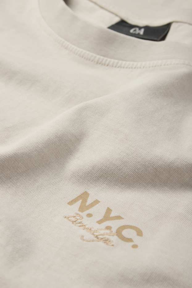 Bărbați - Tricou - relaxed fit - bej deschis
