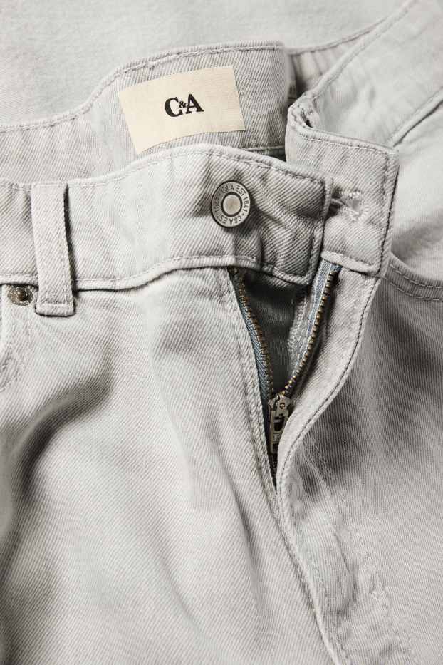 Femei - Wide leg jeans - talie joasă - denim-gri deschis