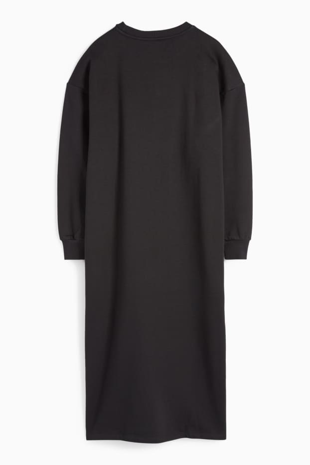 Femei - Rochie din molton - negru