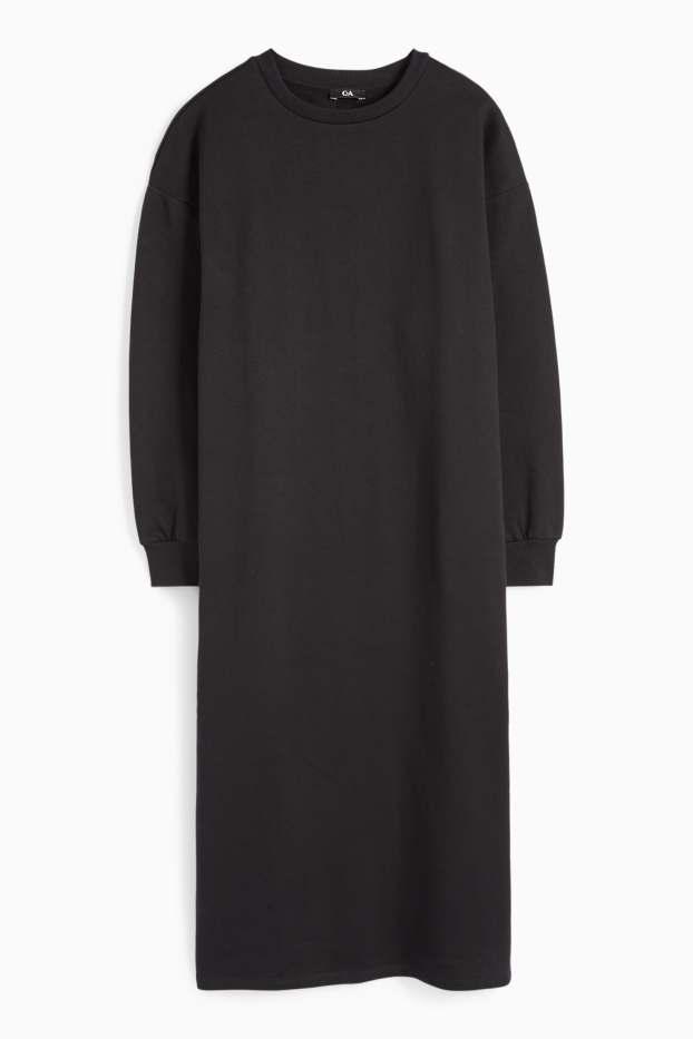 Femei - Rochie din molton - negru