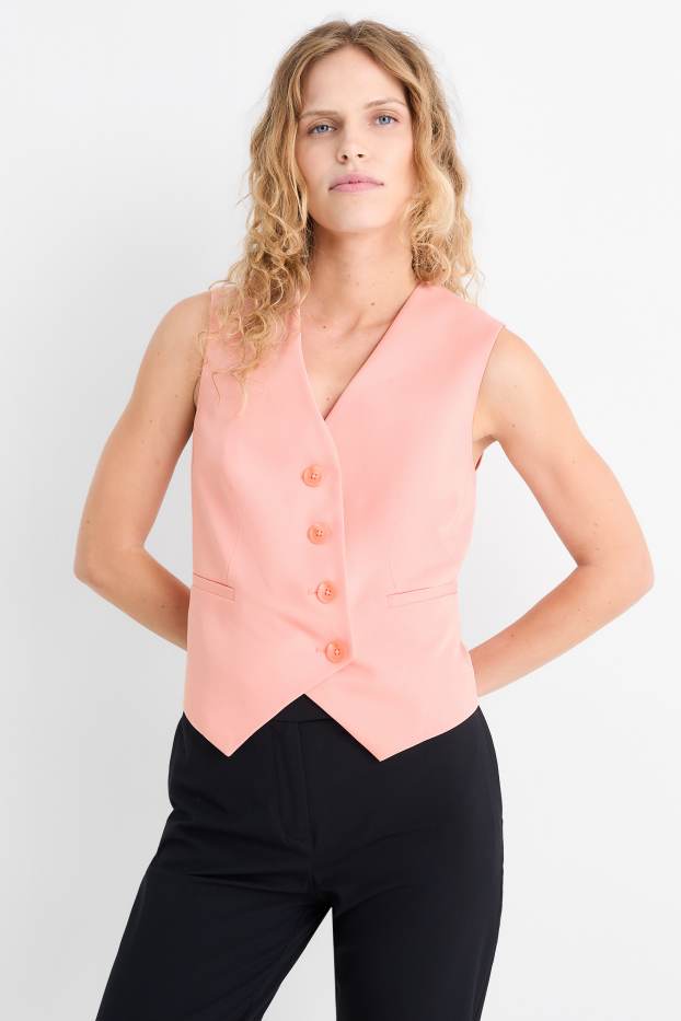 Femei - Vestă office - regular fit - somon