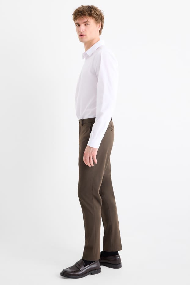 Bărbați - Pantaloni modulari - slim fit - Flex - maro închis