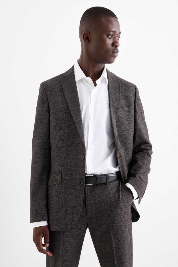Bărbați - Sacou modular - slim fit - Flex - LYCRA® - gri închis
