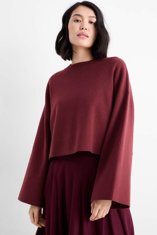 Femei - Pulover - bordo