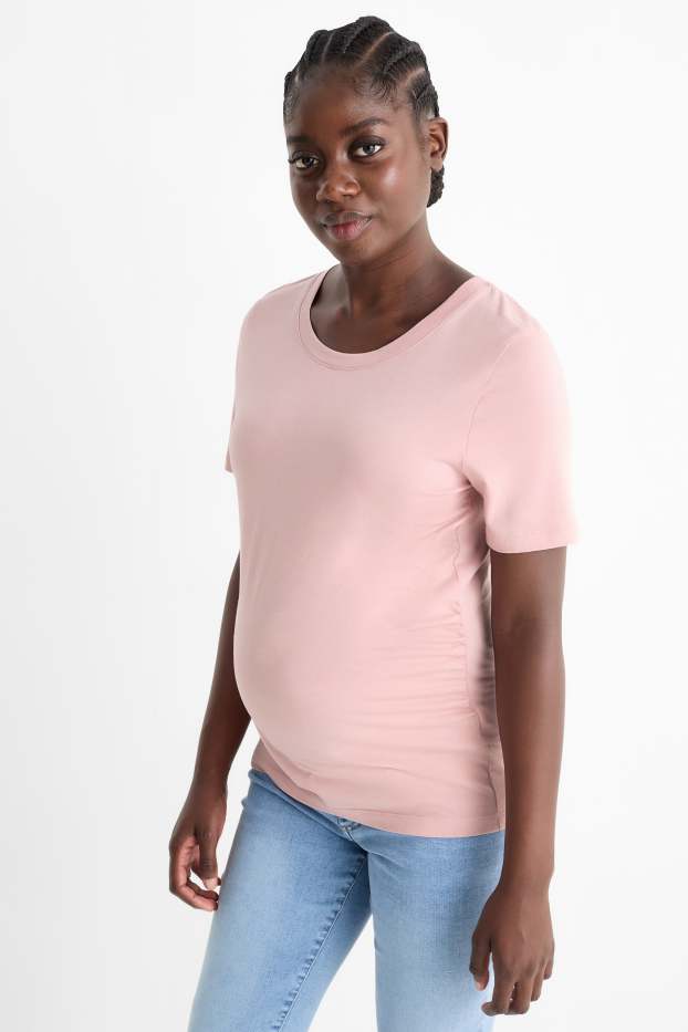 Femei - Multipack 2 buc. - tricou gravide - negru / roz