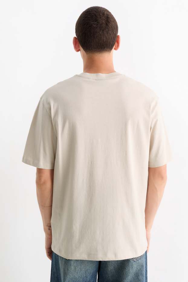 Bărbați - Tricou - relaxed fit - bej deschis