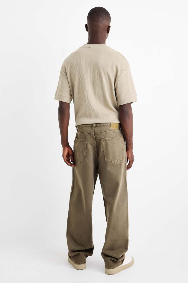 Bărbați - Baggy jeans - kaki