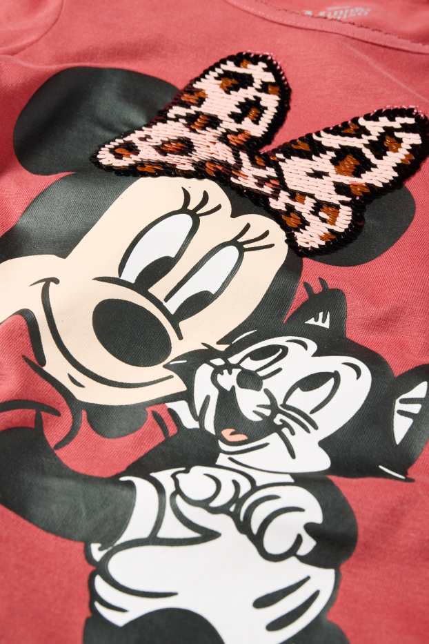 Copii - Fete - Minnie Mouse - tricou cu mânecă lungă - roșu