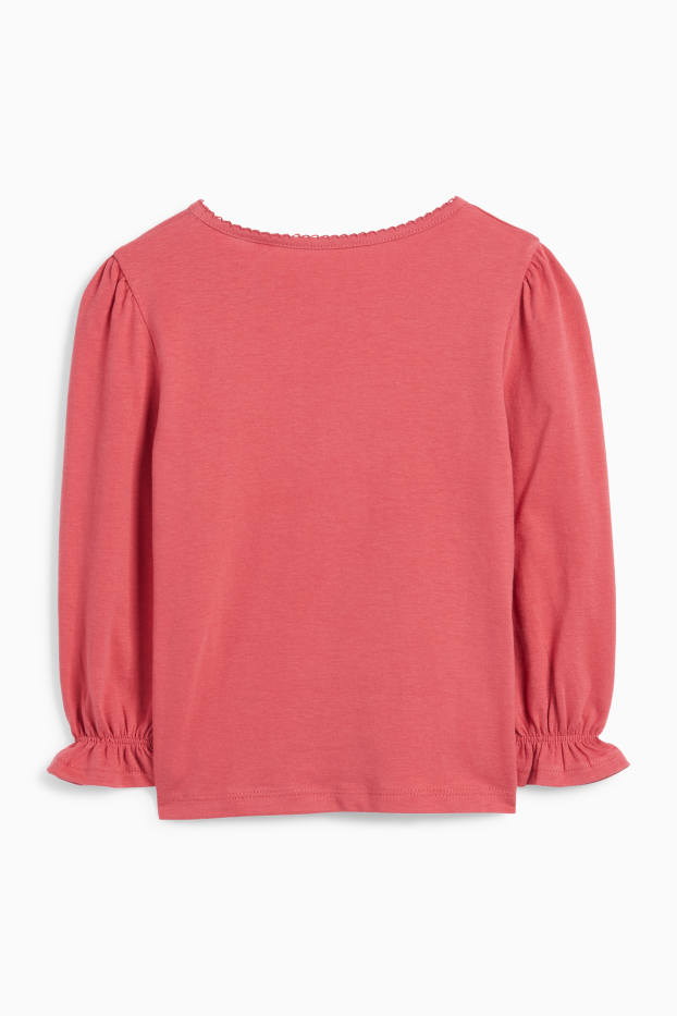 Copii - Fete - Minnie Mouse - tricou cu mânecă lungă - roșu