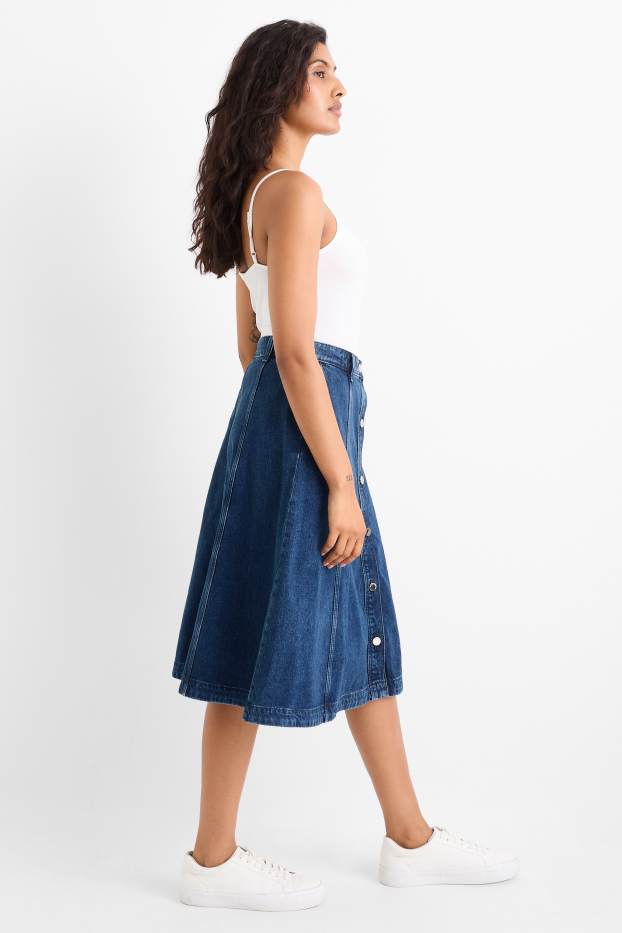 Femei - Fustă de blugi - denim-albastru