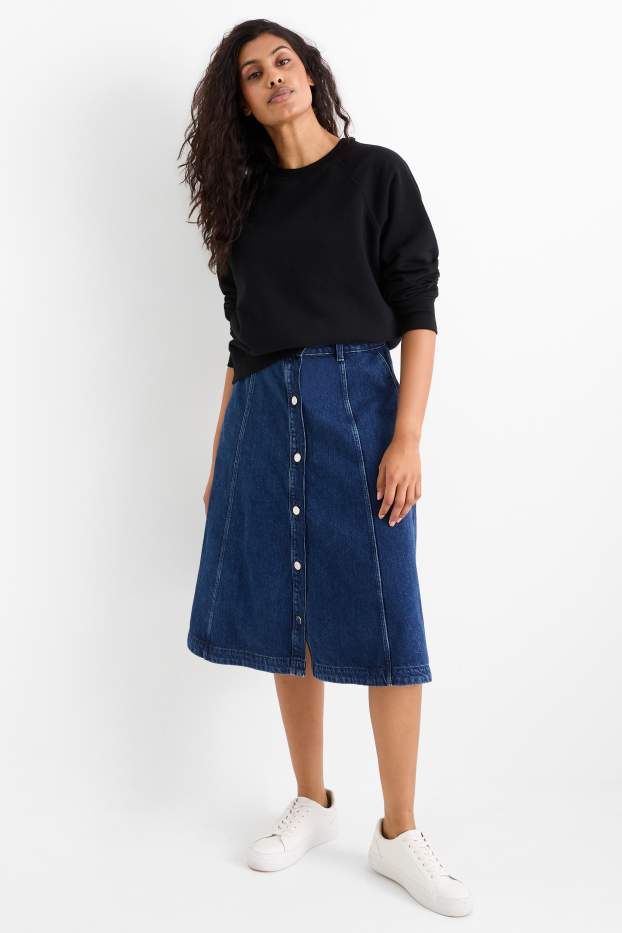 Femei - Fustă de blugi - denim-albastru