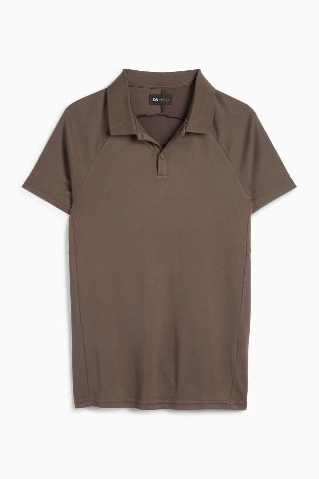 Bărbați - Tricou polo funcțional - maro