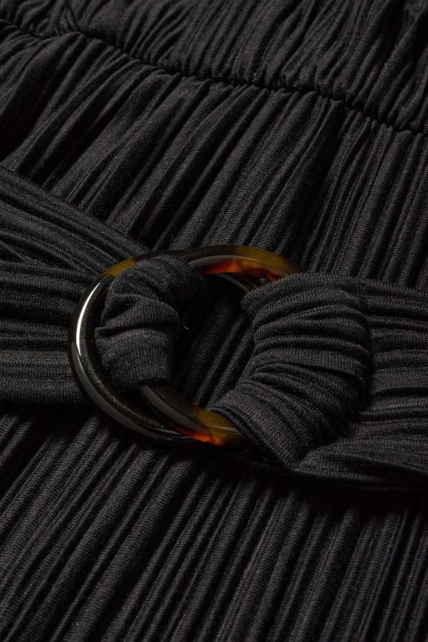 Femei - Rochie petrecută plisată - negru
