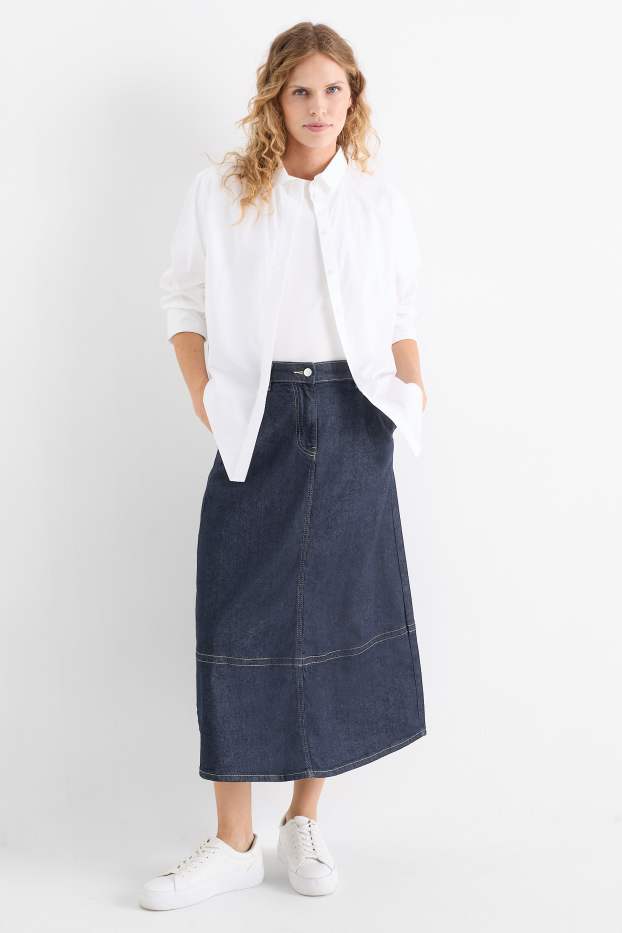 Femei - Fustă de blugi - denim-albastru închis