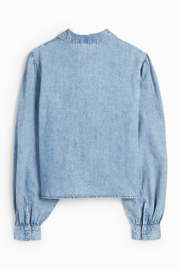 Femei - Bluză din denim - denim-albastru deschis