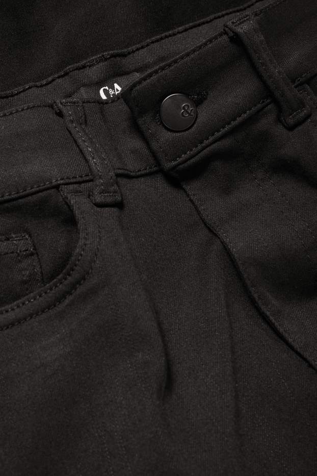 Femei - Pantaloni de stofă - talie înaltă - slim fit - negru